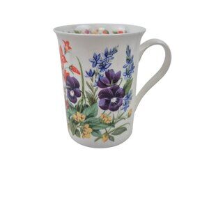 Crown Trent Mug Floral Design Colorful Home Collectible England Coffee Tea